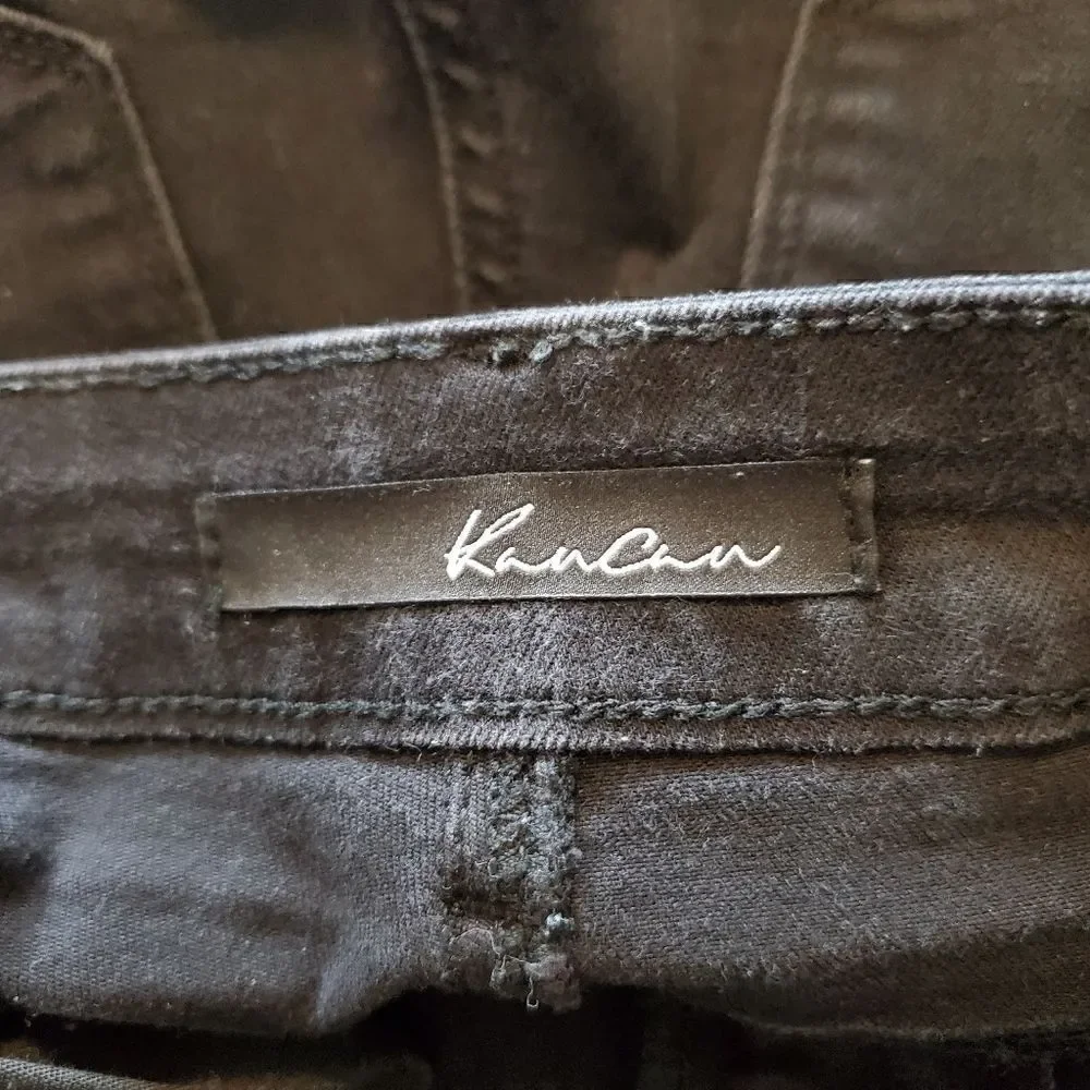 Kancan Black Ripped Distressed Jean Shorts Size 24